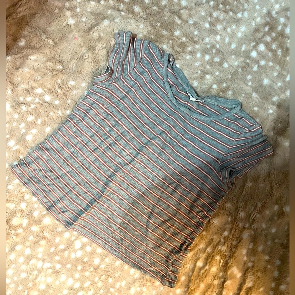 Stripe crop tee